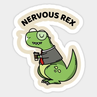 Nervous Rex Cute Dino Sticker